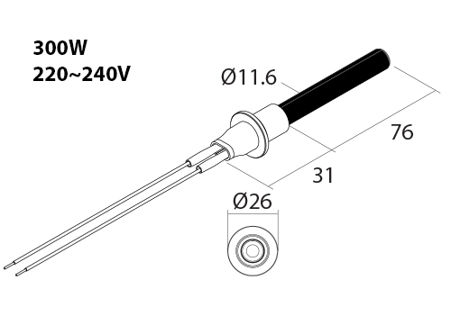 Keramischer Glühzünder PSX-1 Diagramm