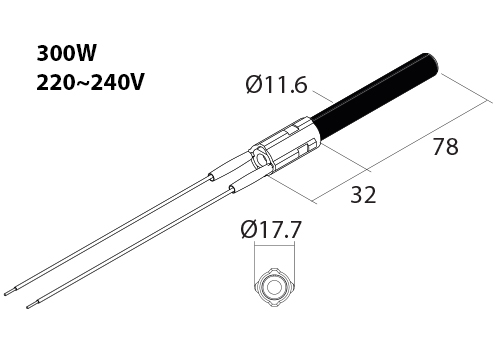 Keramischer Glühzünder PSX-2 Diagramm